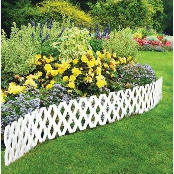 Solar4-Pack Flexible Garden Edging Border for Flower Beds & Pathways | Decorative Weatherproof Plastic with Faux Solar Light Design