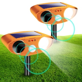 SolarAnimal Repellent with Motion Detection, Waterproof Ultrasonic Technology for Cats, Rabbits, Deer, Raccoons, and Skunks - Yard, Garden, Farm Protector