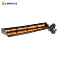 thumbnail image 1 of SolarBlast 18" 16-Watt LED Emergency Visor Light - Driver Side [Universal Fit] [48 Flash Patterns] [12.5 ft Cord] [Plug-and-Play] Interior Dash/Windshield LED Strobe Light Bar - Amber, 1 of 7