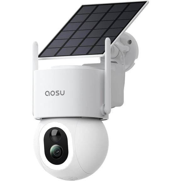 SolarCam D1 Max, 4K Solar Security Cameras Outdoor Wireless, 360 Pan & Tilt Coverage, Auto Tracking, Color Night Vision, Local Storage, No Subscription Required