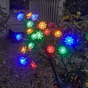 SolarEra Solar Garden Lights with 20 LED Outdoor Decorative Solar Powered Flower Lights with 2 Lighting Modes, IP65 Waterproof Solar Power Lights for Patio Yard Decor 2 Pcs Multicolor Sunflower