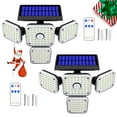 thumbnail image 1 of SolarEra Solar Lights Outdoor, 144 LED 3000LM Motion Sensor Lights with Remote Control, 3 Heads Security LED Flood Light, IP65 Waterproof, 270° Wide Angle Illumination Wall Light with 3 Modes, 2 Pcs, 1 of 9
