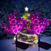 SolarEra Solar Garden Lights, 2 Pcs Solar Dandelion Garden Lights with 96 LED, Waterproof Solar Decorative Lights Solar Powered Outdoor Lights for Christmas Decoration Yard Patio Lawn Garden