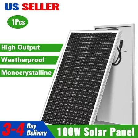 SolarHorizon 100W Solar Panel - Single 12V Monocrystalline, Weatherproof for RV, Home, Marine