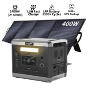Solarplay 2400W4800W Peak Solar Generator, with 400W Solar Panel,2160Wh Portable LiFePO4 Battery Power Station for Camping Home Backup RV
