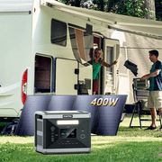 Solarplay 2400W4800W Peak Solar Generator, with 400W Solar Panel,2160Wh Portable LiFePO4 Battery Power Station for Camping Home Backup RV
