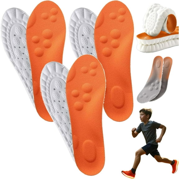 Solara Pickleball Insoles for Men & Women, Footstr 4D Comfort Memory Foam Steppers Insoles for Plantar Fasciitis