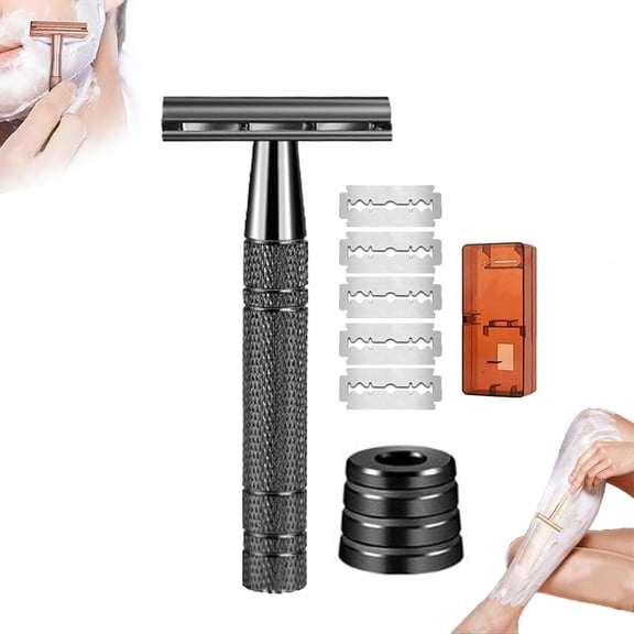 Solara Razor, Solara Safety Edge Razor, Solara Safety Razor, Solara Safetyedge Razor, Double Edge Safety Razor, With 5 Platinum Coated Double Edge Safety Razor Blades