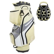 T-Lock Golf Cart Bag for Men, Club Lock 14-Way Full-Length Divider Insulated Cooler Pocket, Waterproof Fabric, Padded Shoulder Strap, Carry Handle, Multiple Storage Pocket, Rain Cover, Locki