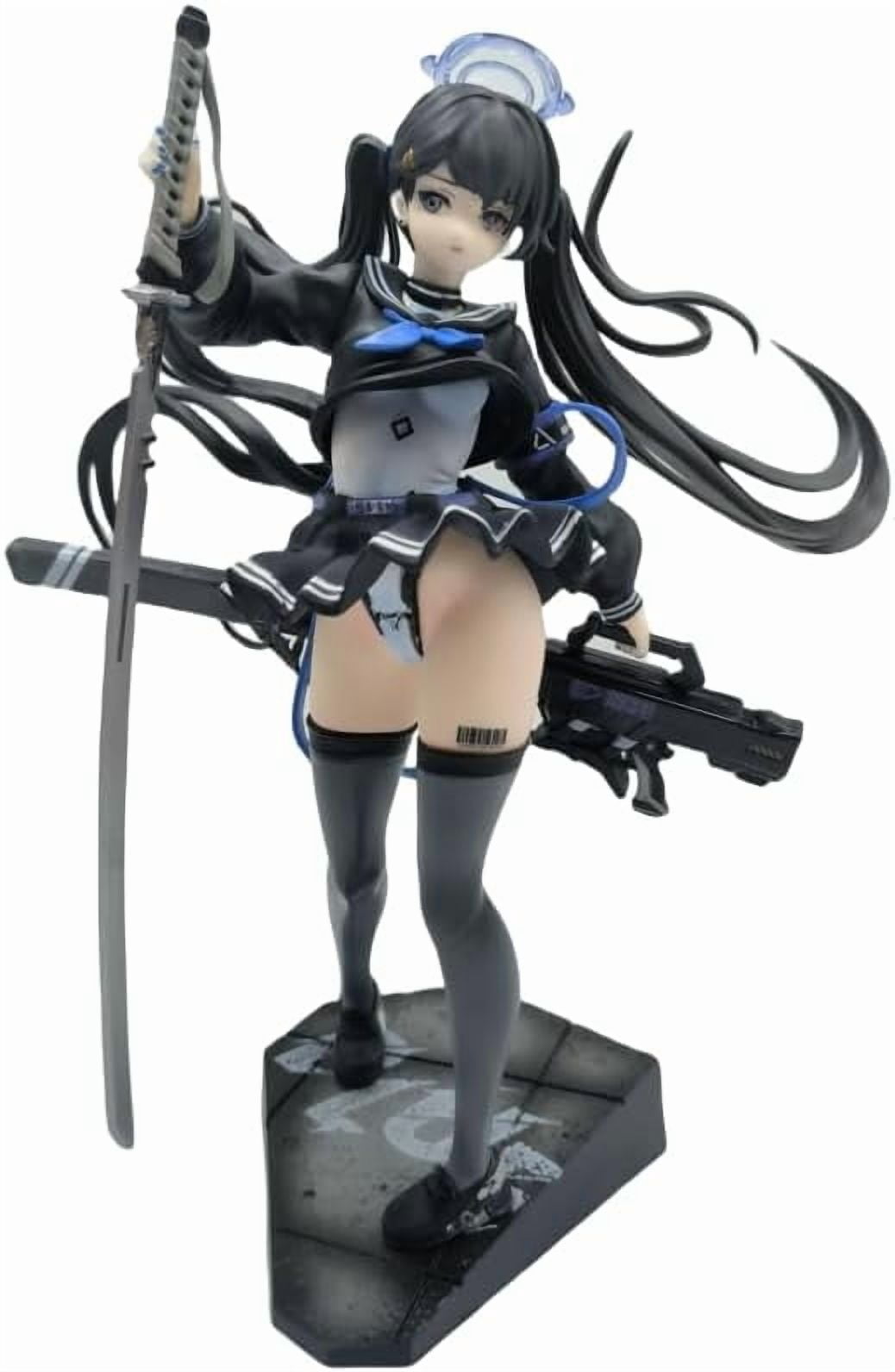 Solarain Colors Blue Figure Big Knife Standing Solarain Colors Blue Anime Figures 23cm/9.1inch PVC Game Character Model Decoration Craft Gift