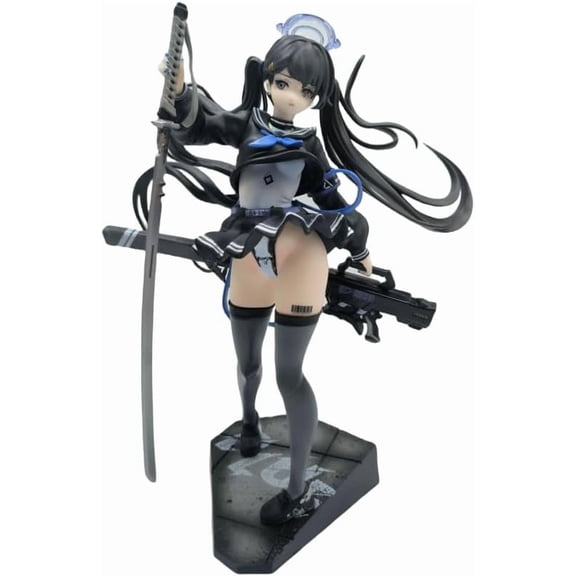 Solarain Colors Blue Figure Big Knife Standing Solarain Colors Blue Anime Figures 23cm/9.1inch PVC Game Character Model Decoration Craft Gift