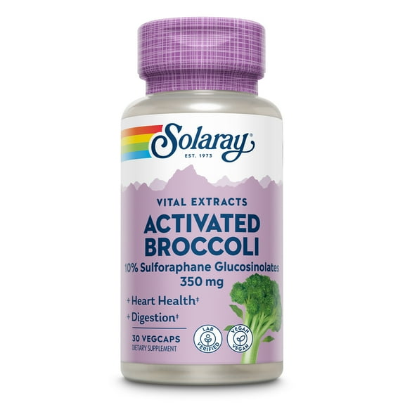Solaray Activated Broccoli Seed Extract 350 mg | 10% Sulforaphane Glucosinolates for Antioxidant Support | 30 VegCaps