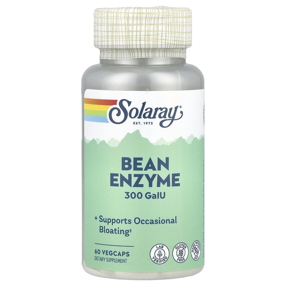 Solaray Bean Enzyme, 300 GaIU, 60 VegCaps