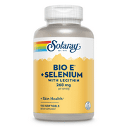 Solaray Bio Vitamin E with Selenium 400IU | Healthy Cardiac Function, Antioxidant Activity & Skin Support | High Absorption | 120 Softgels