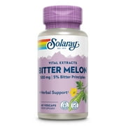 Solaray Bitter Melon Fruit Extract 500mg 5% Bitter Principles | Healthy Blood Sugar Support | Lab Verified | 60 VegCaps