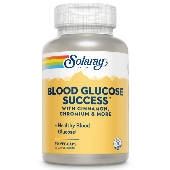 Solaray Blood Glucose Success - Vitamins, Minerals & Herbs - 30 Servings - 90 VegCaps
