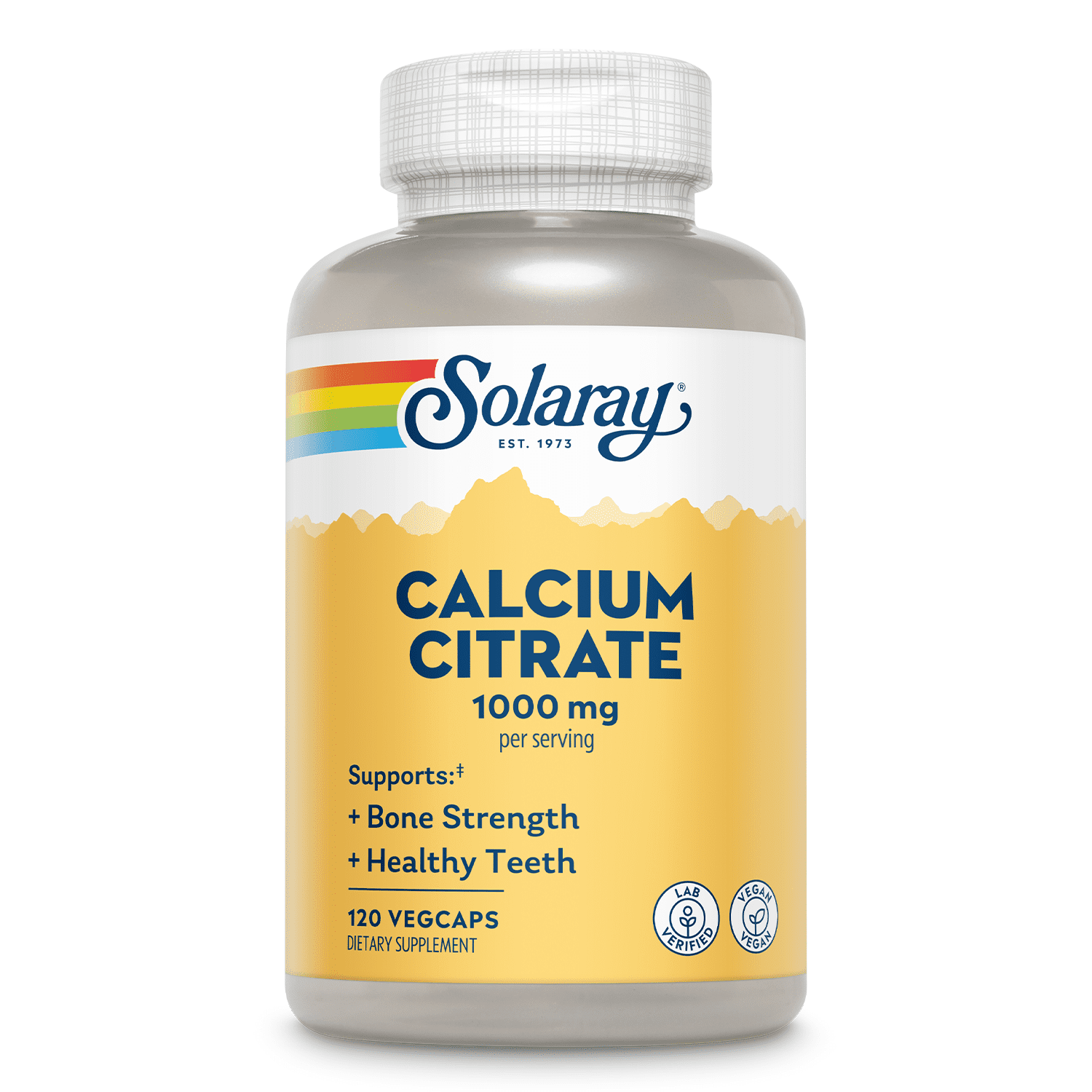 Solaray Calcium Citrate Capsules, 1000mg, 120 Count