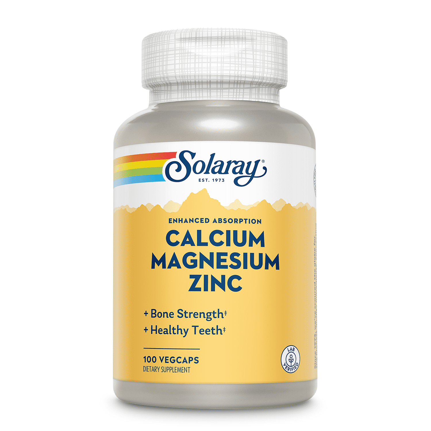 Solaray Calcium Magnesium Zinc Supplement, with Cal & Mag Citrate ...