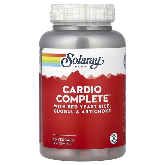 Solaray CardioComplete, Cardiovascular System Support | Red Yeast Rice, Guggul & Artichoke Extracts & More | 90 VegCaps