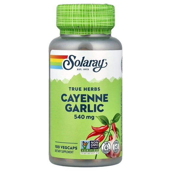 Solaray Cayenne with Garlic 540 mg - 100 Capsules