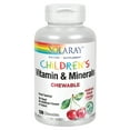 thumbnail image 1 of Solaray Childrens Vitamins & Minerals Complete Multivitamin for Kids Great Black Cherry Flavor (076280047974) (120 Chews, 60 Serv), 1 of 6