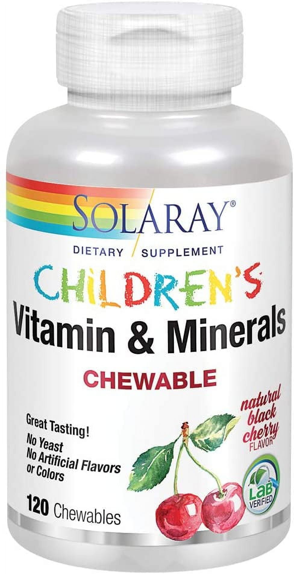 Solaray Childrens Vitamins & Minerals for Kids Great Black Cherry