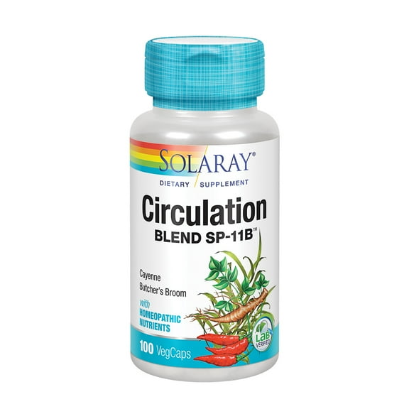 Solaray Circulation Blend SP-11B | Herbs & Cell Salt for Healthy Circulatory System Support | 50 Servings | 100 VegCaps