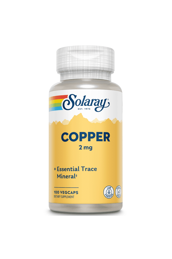 Copper 2 mg | Healthy Red Blood Cell Formation, Immune and Nerve Function Support | Non-GMO | 100ct