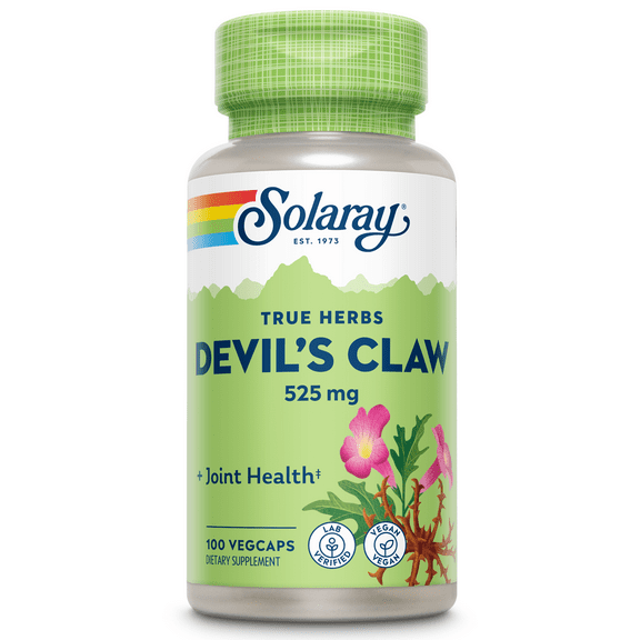 Solaray Devils Claw Root 525mg | Non-GMO, Vegan & Lab Verified | 100 VegCaps