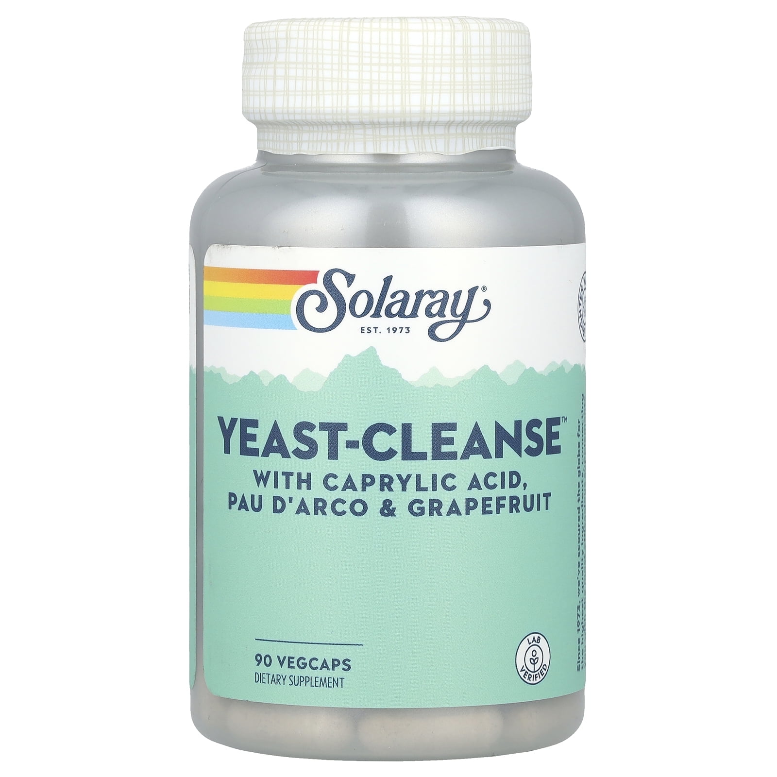 Solaray Yeast-Cleanse | With Caprylic Acid, Pau DArco, Grapefruit Seed Extract & Tea Tree Oil | Healthy Cleansing Support | 30 Servings | 90 VegCaps