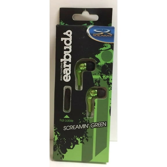 Solaray Earbuds Stereo Handsfree - Screaming' Green