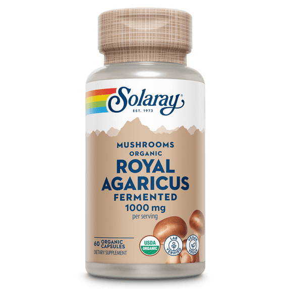 Solaray Fermented Royal Agaricus Mushroom 500 mg | 60 VegCaps