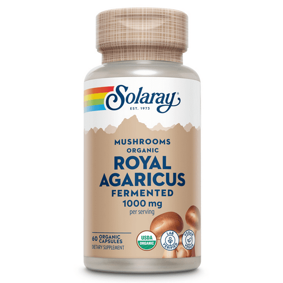 Solaray Fermented Royal Agaricus Mushroom 500 mg | 60 VegCaps