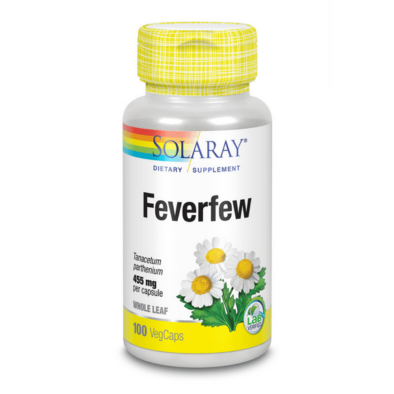 Solaray Feverfew 455mg Capsules, 100 Ct