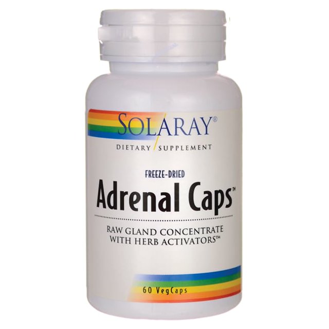 Solaray Freeze Dried Adrenal Caps Supports Healthy Stress Management & Energy 30 Servings
