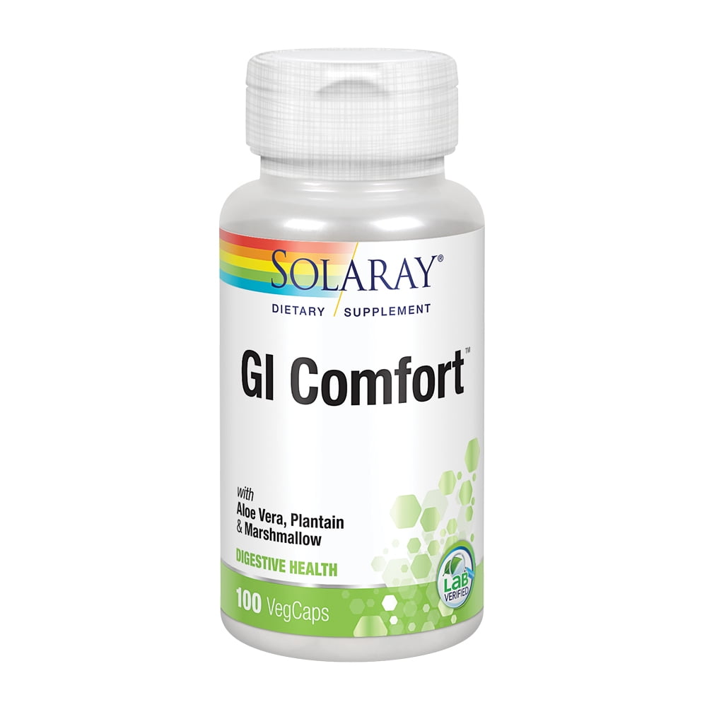 Solaray GI Comfort with Marshmallow Root, Plantain Leaf & Aloe Vera