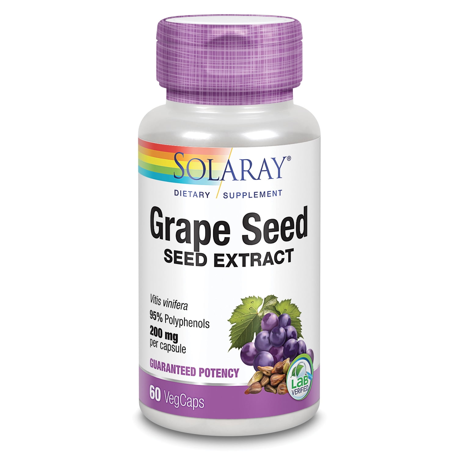 Solaray Grape Seed Extract 200mg | Cardiovascular & Blood Vessel