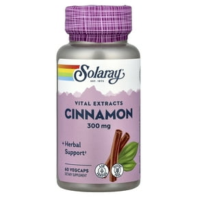 Solaray Vital Extracts, Cinnamon, 300 mg, 60 VegCaps