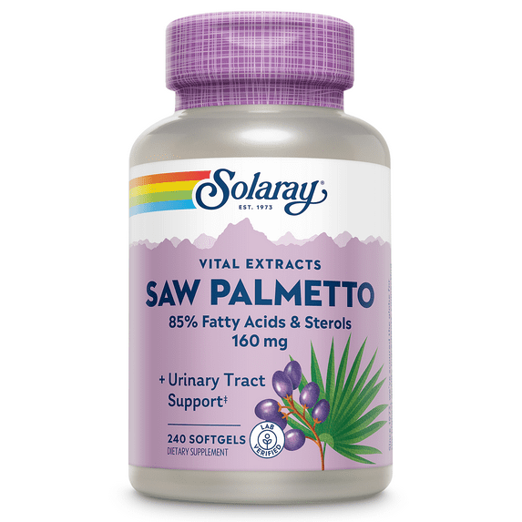 Solaray Guaranteed Potency Saw Palmetto Berry Extract, Softgel (Btl-Plastic) 160mg | 240ct