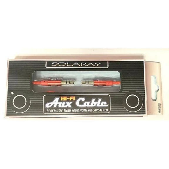Solaray Hi-Fi Aux Cable Play Music Thru Your Home Or Car Stereo, Set Of 2, New
