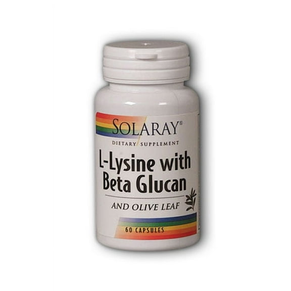 Solaray L-Lysine with Beta Glucan, 60 Ct