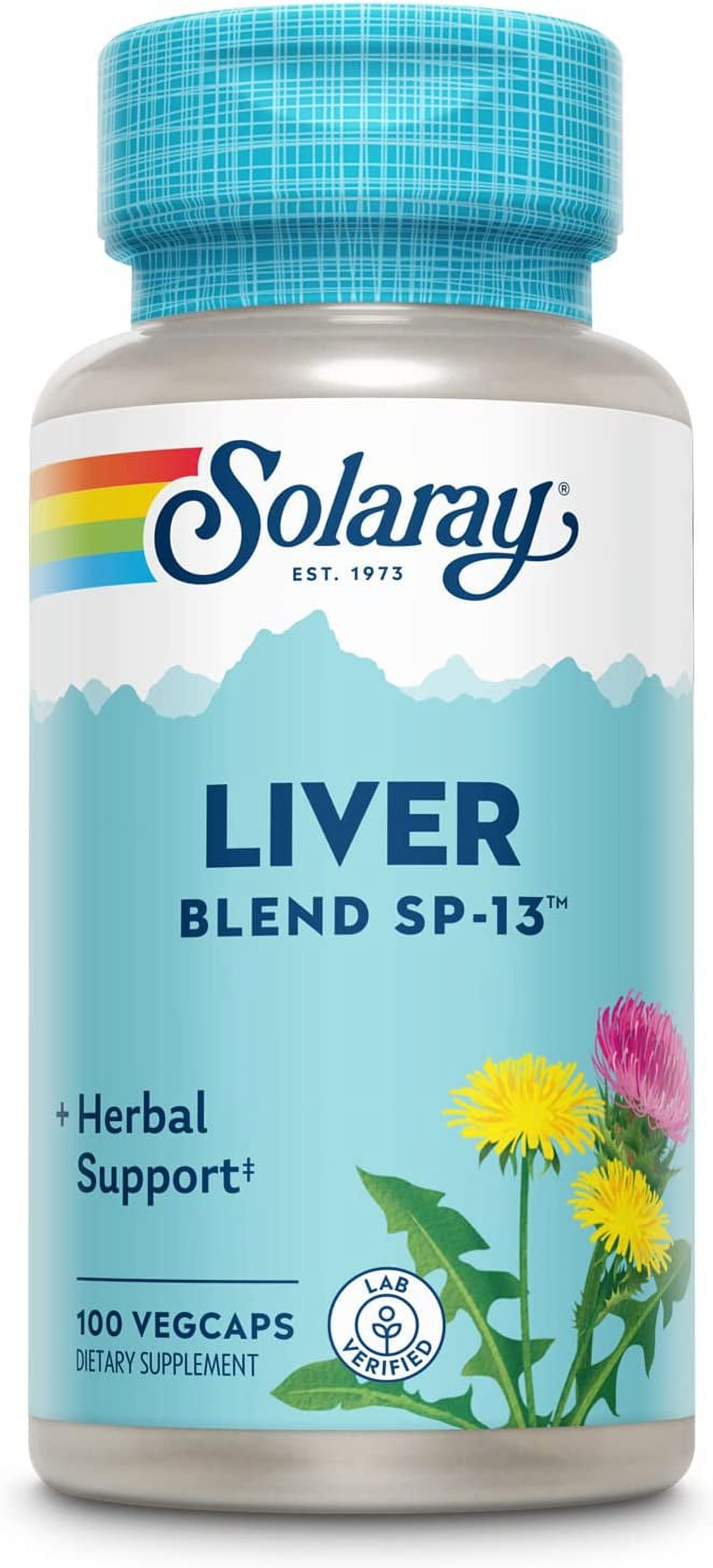 Solaray Liver Blend SP13, Traditional Liver Cleanse Detox & Repair Support with Milk Thistle