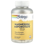 Solaray Magnesium Asporotate 400 mg | Aspartate, Orotate & Citrate Complex | Healthy Heart, Muscle, Nerve & Circulatory Function Support | 180 VegCaps