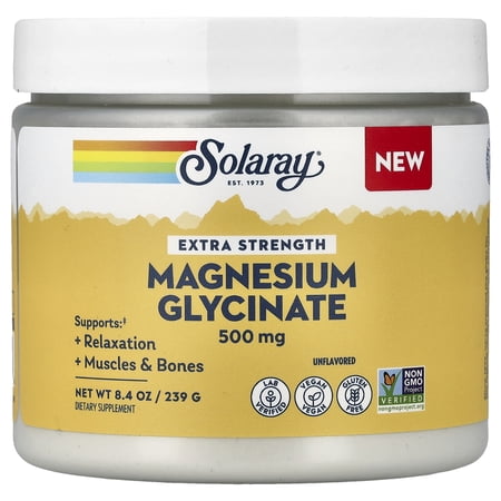 Solaray Magnesium Glycinate, Unflavored, 8.4 oz (239 g)