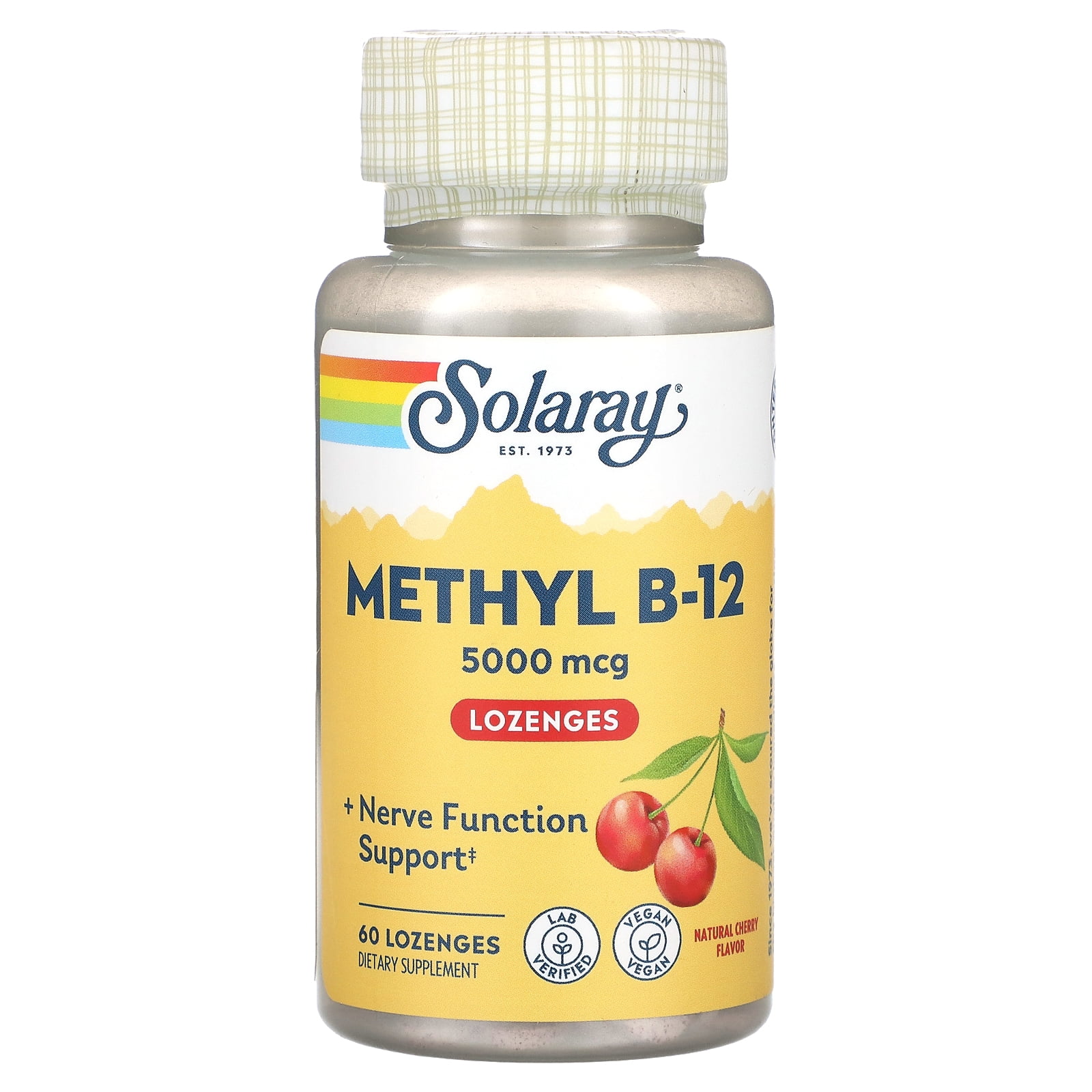 Solaray Methyl B12, Lozenge, Cherry (Btl-Plastic) 5000mcg | 60ct ...