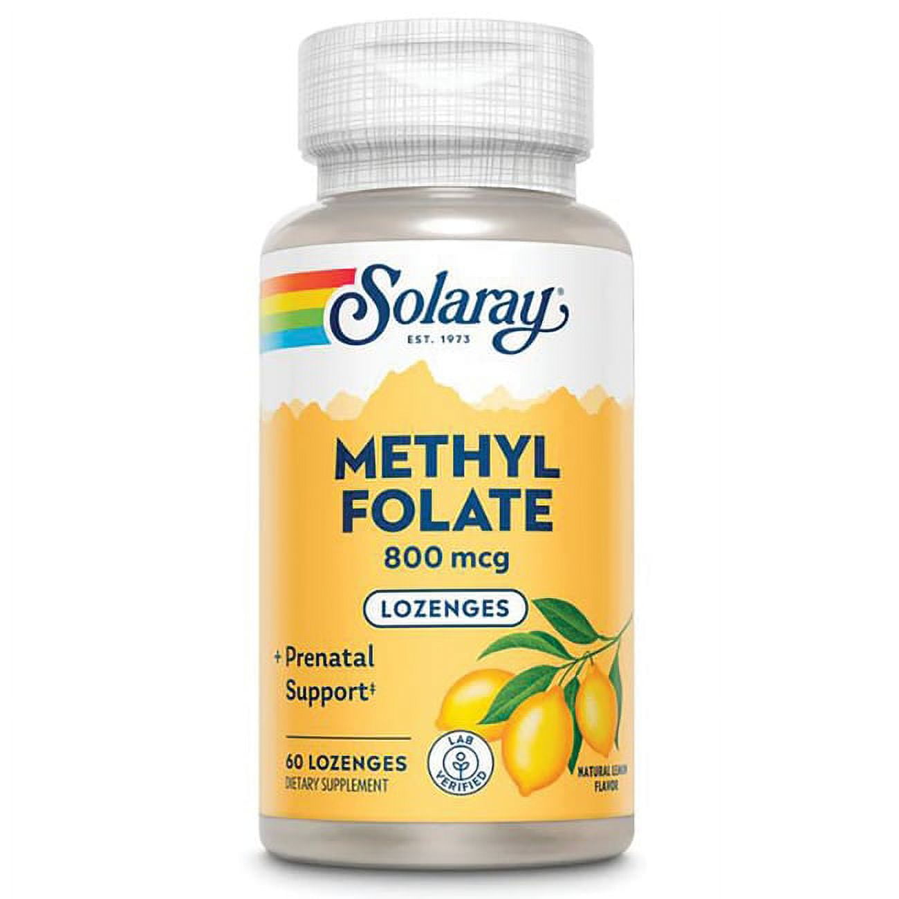Solaray Methyl Folate Lemon 1000 mcg. 60 Lozenges