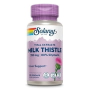 Solaray Milk Thistle Seed Extract One Daily 350mg , Antioxidant Intended to Help Support a Normal, Healthy Liver , Non-GMO & Vegan 30ct (30 Servings, 30 VegCaps)