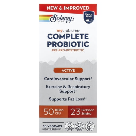 Solaray Mycrobiome®, Complete Probiotic, Active, 30 VegCaps