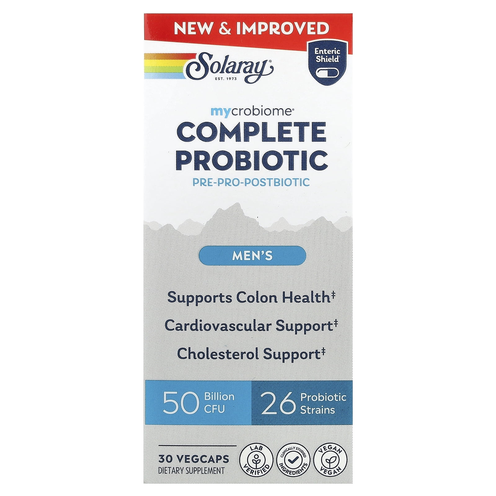 Solaray Mycrobiome®, Complete Probiotic, Men's, 30 VegCaps