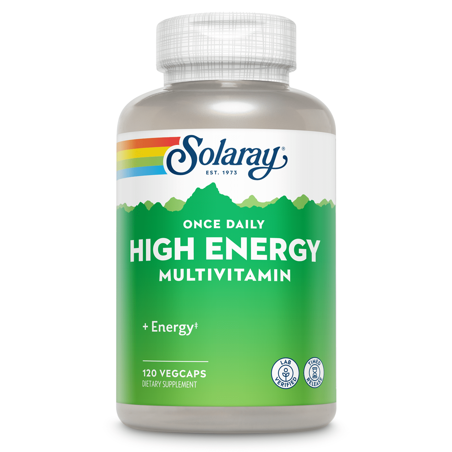 Solaray High Energy Multivitamin | Once Daily, Timed-Release Formula | Whole Food & Herb Base | Non-GMO